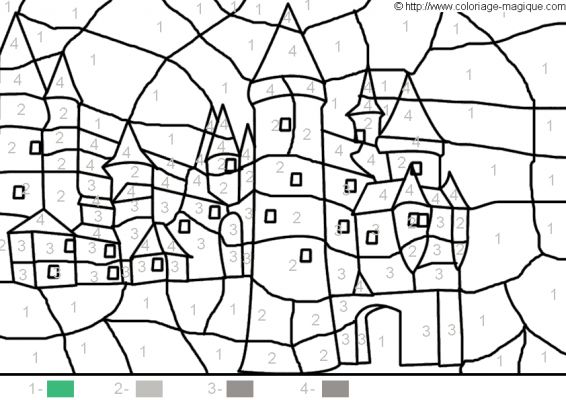 Coloriages magiques châteaux  coloriagemagiquechateaux16
