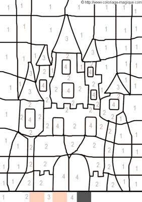 Coloriages magiques châteaux  coloriagemagiquechateaux59