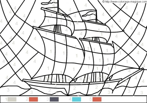 Coloriages magiques la mer - coloriage-magique-lamer-38 - Coloriages  magiques